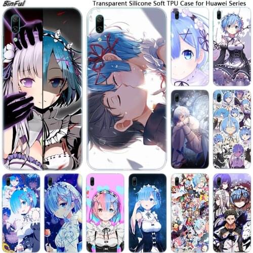 Anime ReZERO In Another World Soft Silicone Phone Case for Huawei Mate 10 20 Lite Pro Enjoy 9S Y9 Y7 Y6 Y5 2019 2018 Pro 2017