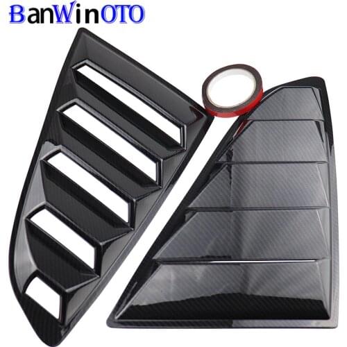 For Ford Mustang Rear Quarter Window Louvers Spoiler Scoops Car Tunning Panel Side Air Vent Cover 2015 2016 2017 2018 2019 2020