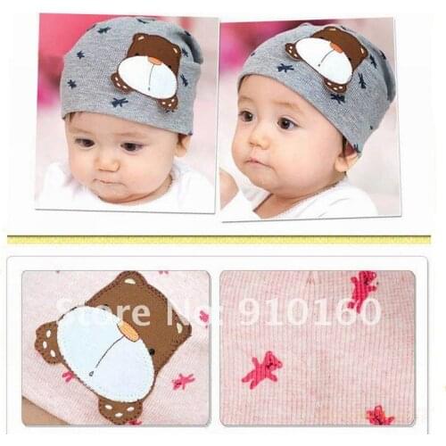 Wholesale fashion baby hat with cartoon dog skull cap infant caps children headdress baby hats boys girls gift beanie