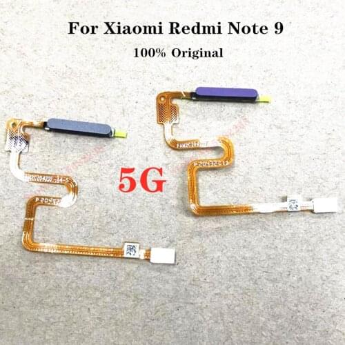 Original Fingerprint Sensor Flex Cable For Xiaomi Redmi Note 9 Note9 5G Touch ID Home Main Buttons Connector Fingerprint scanner