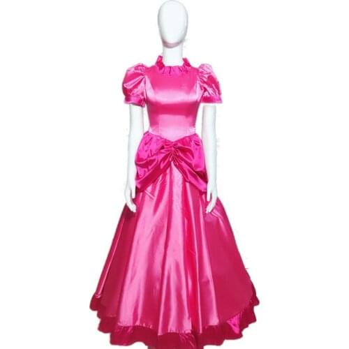 Super Princess Peach Dress Cosplay Costume Halloween Costume Dress pink dress Custom Made