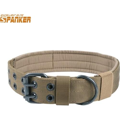 EXCELLENT ELITE SPANKER Tactical Nylon Dog Collar Outdoor Hunting Training Adjustable Comfortable Necklace Double-Corn Buckle