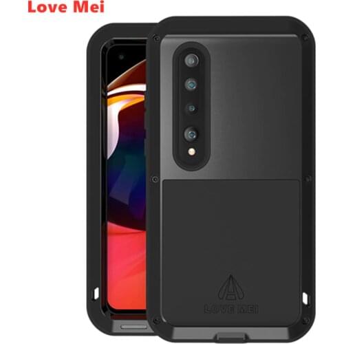 Love Mei Shockproof Metal Aluminum Case For Xiaomi Mi 10 Pro Cover Full Protective Heavy Duty Armor For Xiaomi Mi 10 Phone Case