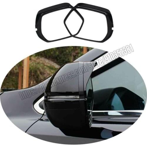 For honda crv cr-v 2017 2018 2019 2020 2021 2pcs black rearview mirror rain eyebrow frame trim