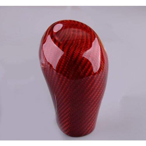 Car Gear Shift Knob Cover Trim Decoration Cap Carbon Fiber Red fit for Chevrolet Camaro 2016 2017 2018 2019 2020