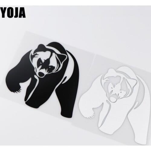 YOJA 14X15CM Cartoon Animal Pattern Car Sticker Decor Vinyl Decal Strong Bear ZT2-0156
