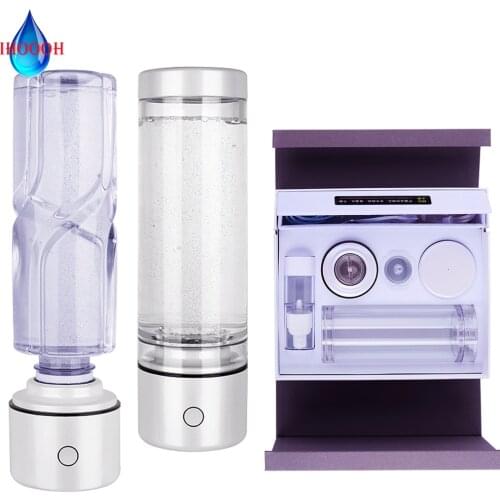 Nano Cup 5000PPB Hydrogen Generator Drink Water Bottle Pure H2 Mini Ventilator Healthy Japan Titanium Electrodes Ionizer IHOOOH