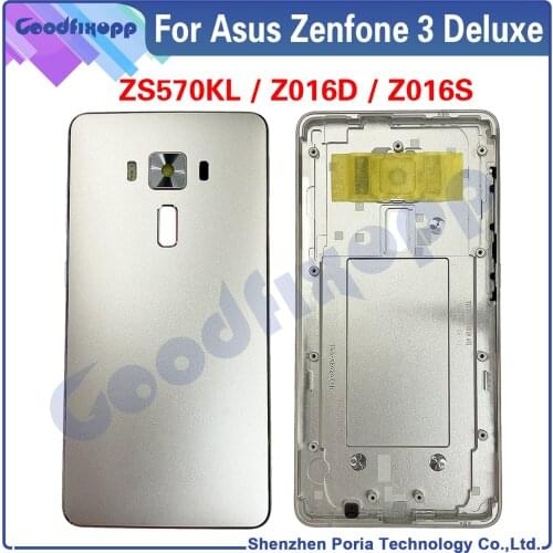 For Asus Zenfone 3 Deluxe ZS570KL Battery Back Cover Rear Case Cover Rear Lid Parts Replacement For Zenfone3 Deluxe Z016D Z016S