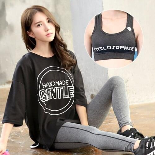 Women Sportswear Tracksuit Loose Sweatshirt Elastic Leggings Sweatpants Yoga Bra Tank Top Jogger Running Workout Outfit Set