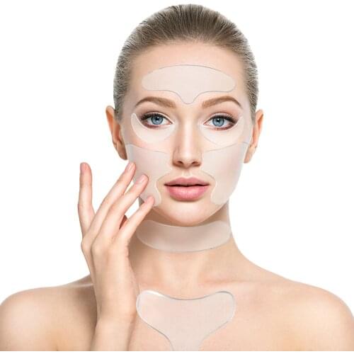 11Pcs/bag Anti Wrinkle Eye Face Pad Reusable Face Lifting Silicone Overnight Invisible Remove Lines Lifting Chest Patch