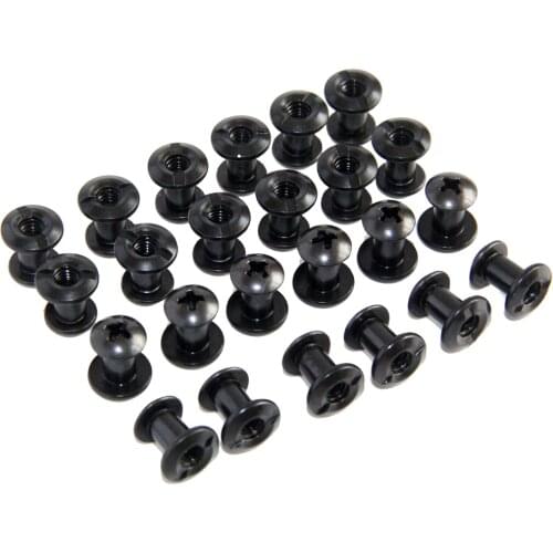 24pcs Black Tactical Chicago Screws Slotted Posts and Cross Head Screw DIY Kydex Leather Holster Sheath