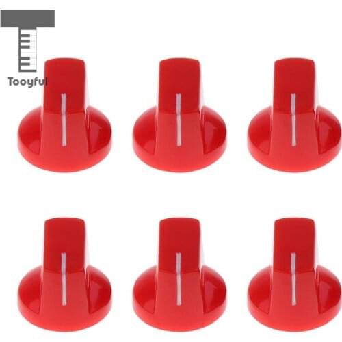 Tooyful 6 Pieces Flat Potentiometer Knobs Pot Knob Caps for Guitar/ Amplifiers Parts