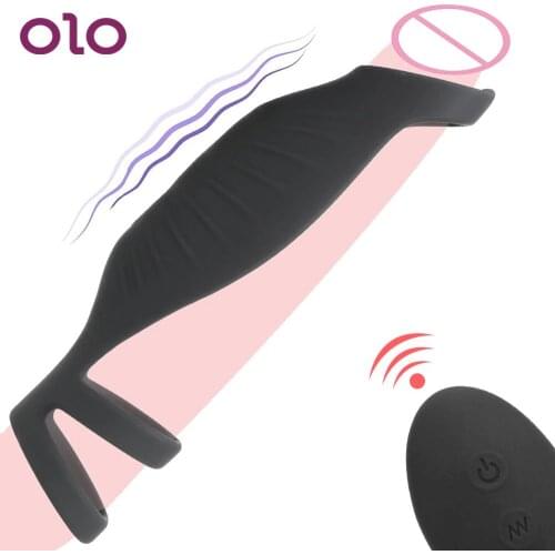 9 Modes Penis Enlargement Vibrating Penis Ring Penis Sleeve Delay Ejaculation Erection Cock Ring Sex Toys for Man