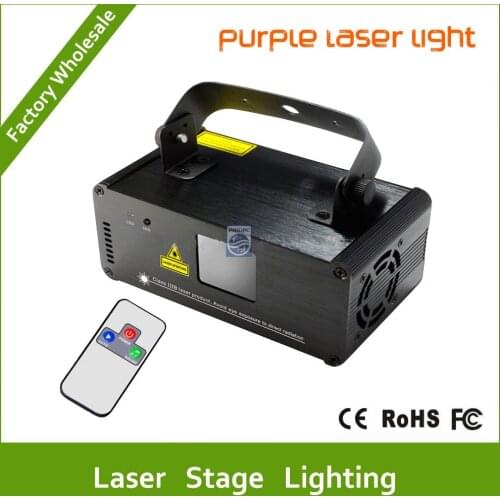 DHL Free shipping Purple laser Line scanner remote sound DJ dance bar Xmas Party Disco DMX lighting effect Light stage Show