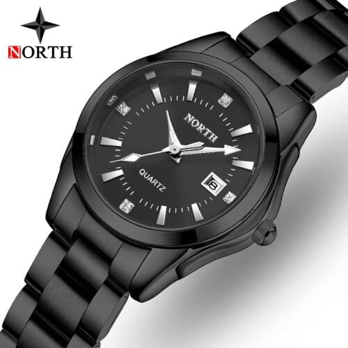 NORTH Top Brand Luxury Women Watches Quartz Ladies Watch Stainless Steel Date Casual Sport Gift Girl WristWatch Relogio Feminino