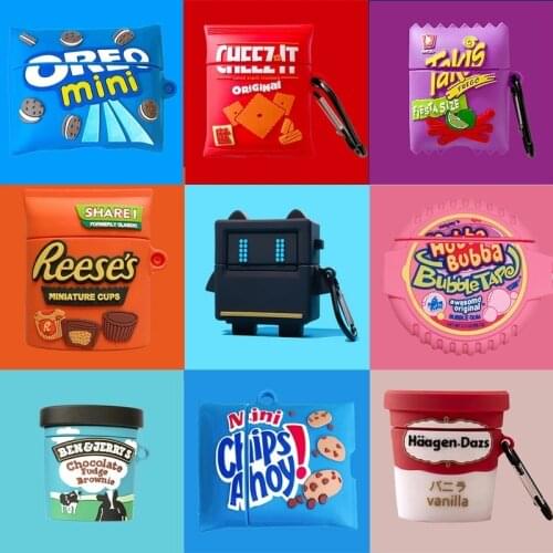 3D Dragon Chocolate Earphone Case For AirPods Pro Cute Chip Snack Bag Soft Silicone for Airpods 2 1 Case Protective Charging Box