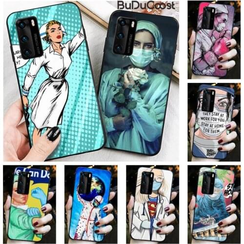 Hrmes Nurse doctors medicina and Health bumper Phone Case for Huawei P30 P20 Mate 20 Pro Lite Smart Y9 prime 2019
