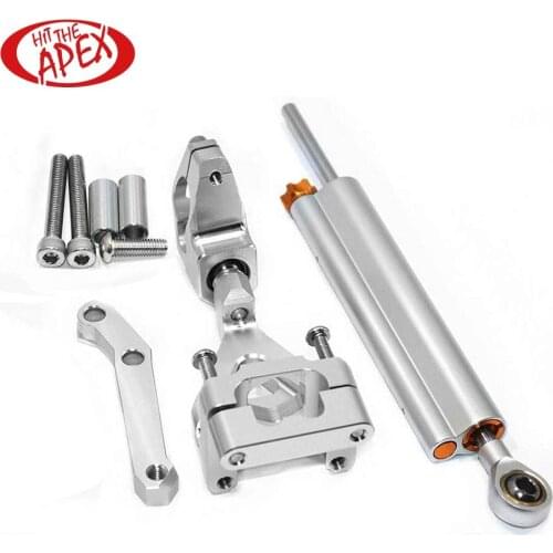 Steering Damper For Kawasaki Ninja K250 EX250 250R 2008 2009 2010 2011 CNC Stabilizer Set Linear Reversed With Mounting Bracket