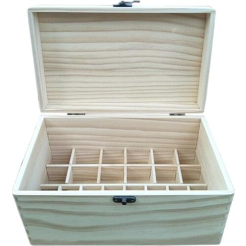 28 Slots Essential Oil Wooden Box Organizer Wood Storage Case for 30ml/10ml