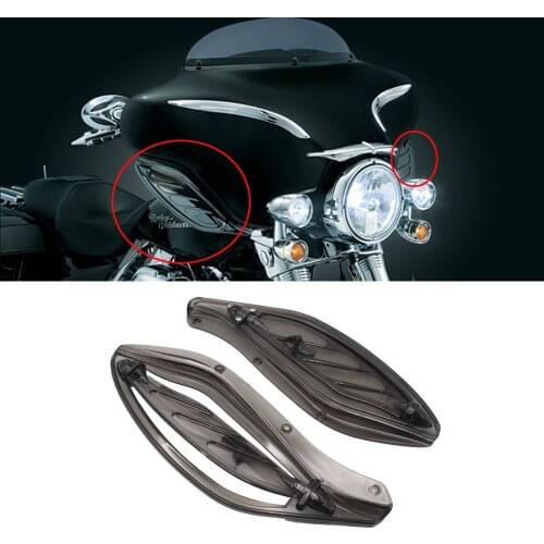 Smoke Adjustable Side Wing Deflector Cover case For Harley Electra Glide Ultra 1996-2013