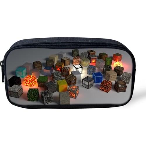 ELVISWORDS Cartoon Womens Cosmetic Cases Cartoon Printing Pencil Bag For Children Kids Girls Boys Pencil Case Custom Makeup Bag