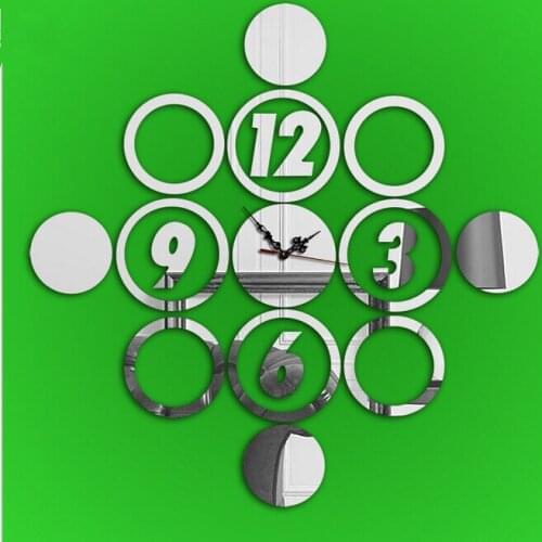 Hot sale promotion new real vintage wall Quartz clock in the 3d acrylic mirror modern home decor