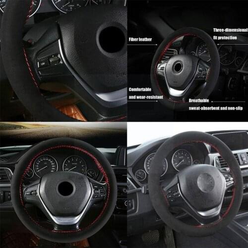 38cm Hand-Sewn Steering Wheel Set Anti-slip and Wear-Resistant set Cover Universal Color Wheel Car Protection 9 O5N8