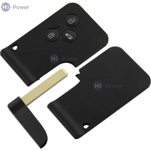 3 Buttons Smart Card Key Shell for Renault Megane Scenic small Blade / no blade Remote Card Smart Car Key Fob Shell