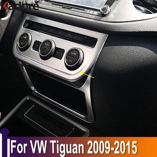 For Volkswagen Tiguan 2009-2011 2012 2013 2014 2015 ABS Matte Internal Navigation Panel Underneath Center Control Decoration