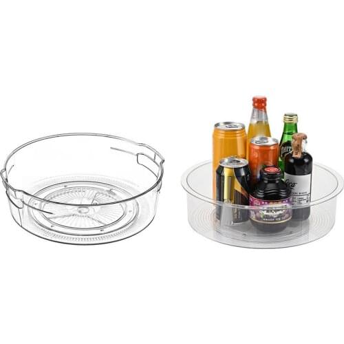 Multifunctional Kitchen Rotating Organizing Rack Storage Box 360 Degree Rotating Shelf Seasoning Storage Box