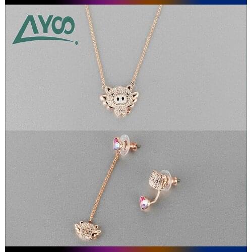 Fashion Womens jewelry SWA Piggy Style Jewelry Set, Fashion Jewelry Set,Womens Earrings, Necklaces Bracelets For Women