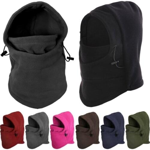 Men Thermal Caps Winter Warm Polar Fleece Balaclava Hat Women Outdoor Windproof Cycling Mask Cap Hood Neck Warmer Hiking Scarves
