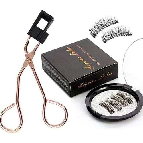Magnetic Eyelash Clip Set Magnetic Eyelash Applicator Magnetic Eyelash Clips with Reusable Magnetic False Eyelashes