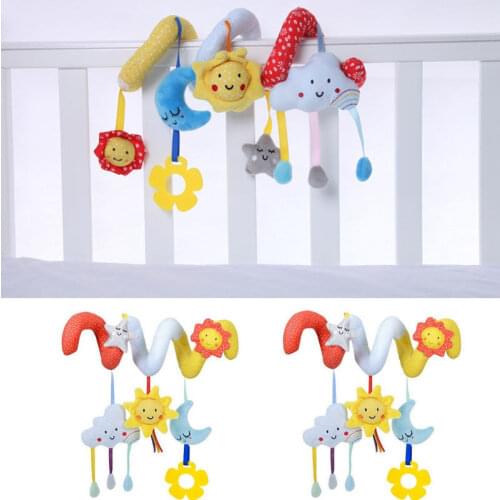 PUDCOCO New Activity Spiral Stroller Car Seat Travel Lathe Hanging Toys Baby Boys Girls Rattles Toy