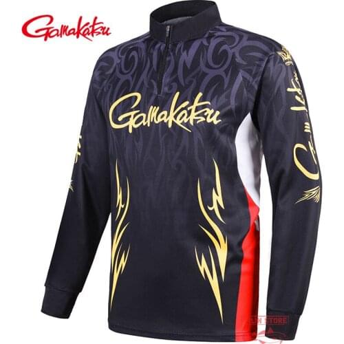 Gamakatsu Fishing Clothing Spring Summer Men Long Sleeve Outdoor Cycling Fishing Shirts Quick Dry Breathable Fishing Clothes