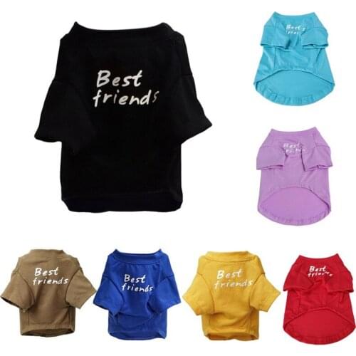 Dog Clothes Breathable Pet Clothing Soft Letters Printed French Bulldog Apparel for Small Dogs T-shirt Yorkshire Teddy Supplies