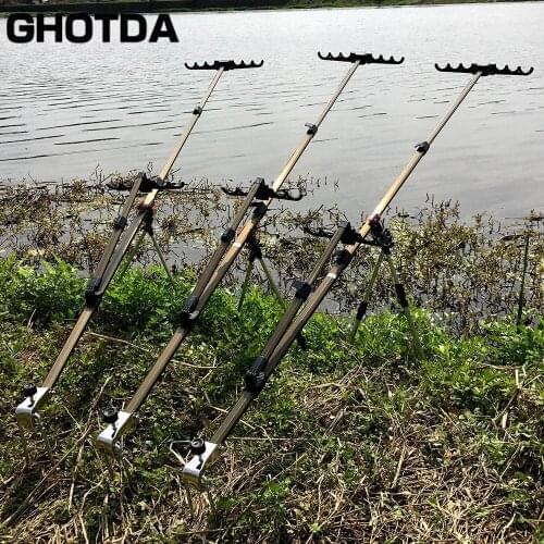 Adjustable Retractable Carp Fishing Rod Holder Fishing Pole Pod Fishing Tackle 1.5M 1.7M 2.1M