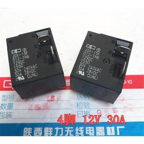 12V relay JQX-15F 012-1H6 JQX15F0121H6 JQX 15F 012 1H6 JQX-15F-012-1H6 12VDC DC12V 30A 4PIN