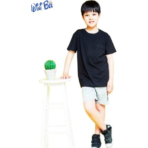 Boys Summer Clothes 2021 Age 14 16 Black Cotton Shirt Top Children Clothing Short Sleeve Tees Teenage Boys Cloths 8 to 16 Years