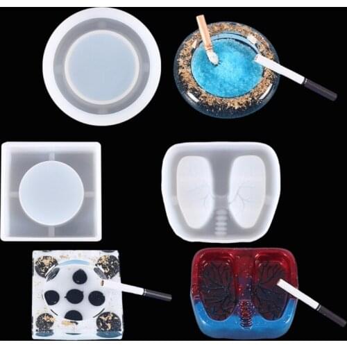 Crystal Epoxy Resin Mold Ashtray Silicone Mould DIY Crafts Home Decorations Casting Tool