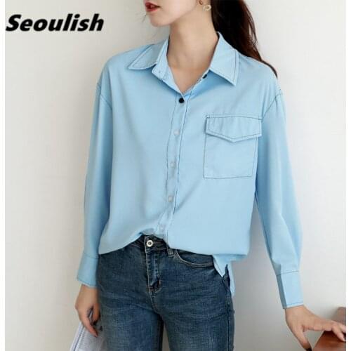 Женские рубашки Seoulish China At AliExpress