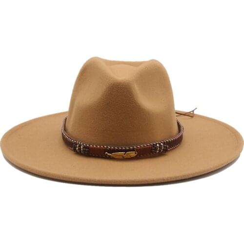 Big brim fedora hats women men winter autumn solid band belt luxury women hats red black white wedding church big brim women hat