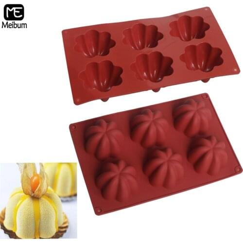 Meibum 6 Cavity Seven petals Flower Silicone Mold Cake Decorating Tool Chocolate Mousse Mould Muffin Dessert Modle Baking Pan