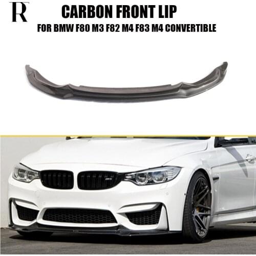 M3 M4 Carbon Fiber V Style Front Bumper Lip Chin Spoiler for BMW F80 M3 F82 M4 Coupe F83 M4 Convertible 2012 - 2019