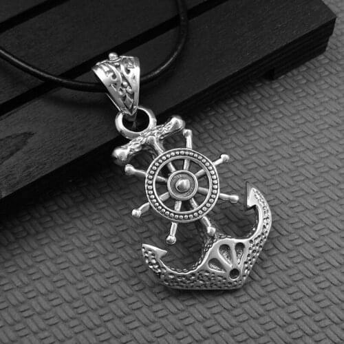 Restoring ancient ways Anchor the rudder pendant Mens and womens model of personality Sweater chain hanging drop