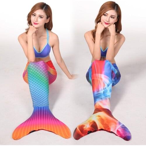 Adults swimwear Women Mermaid Tail Costume Luxurious Swimming Tail With Monofin Cosplay costume Girls Women Mermaid Tails No Bra