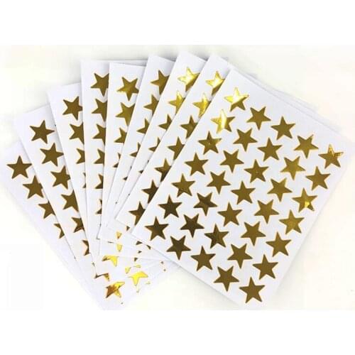10 Sheets/350pcs Colorful Seal Cute Five-pointed Star Decoration Scrapbooking Paper Stickers Stationery School Office Supplies