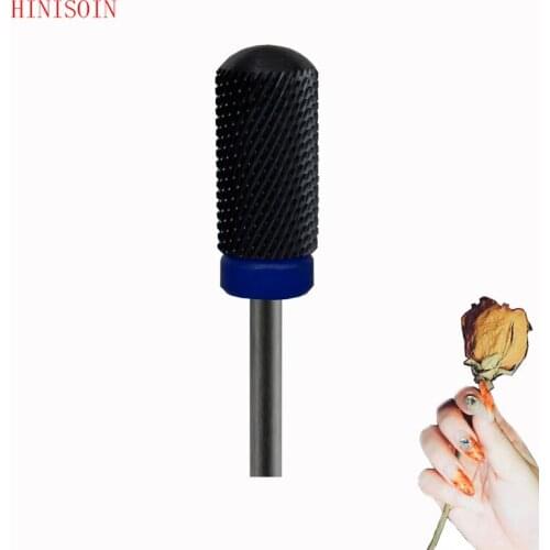 10 pcs Black Ceramic Nail Drill Bit - Large Smooth Top Bit