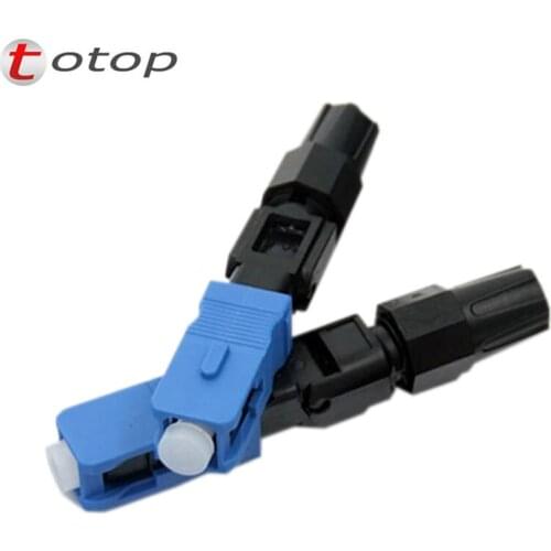 100Pcs/Lot SC UPC Optic Fiber Quick Cold Connector FTTH SC Single Mode UPC Fast Connector