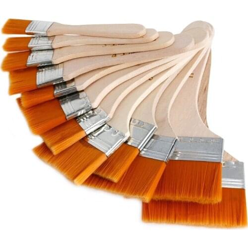 12Pcs Wooden Oil Painting Brush Artist Acrylic Watercolor Paint Art Supply Tool HCCY